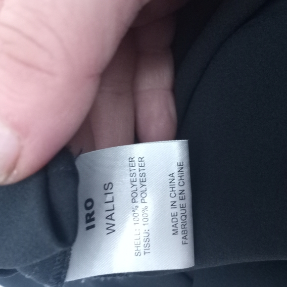 IRO Taupe Drop Waist Dress w/Asymmetric Draped Top - Picture 7 of 7